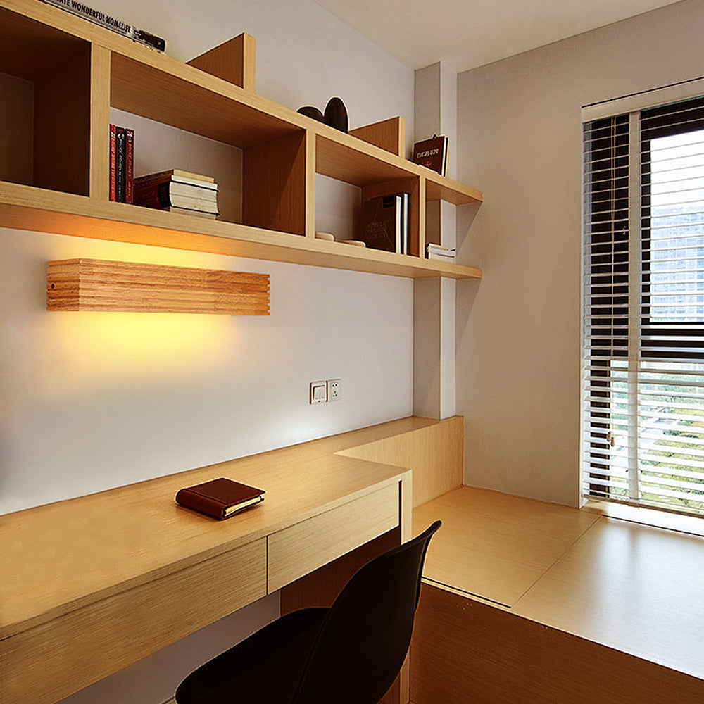 Wall Lights | Grooved Bar Body, Open Lower Light Slot