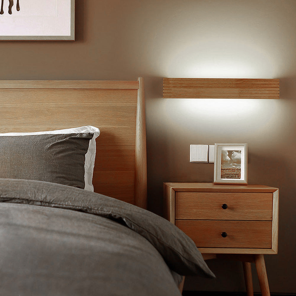 Wall Lights | Grooved Bar Body, Open Lower Light Slot
