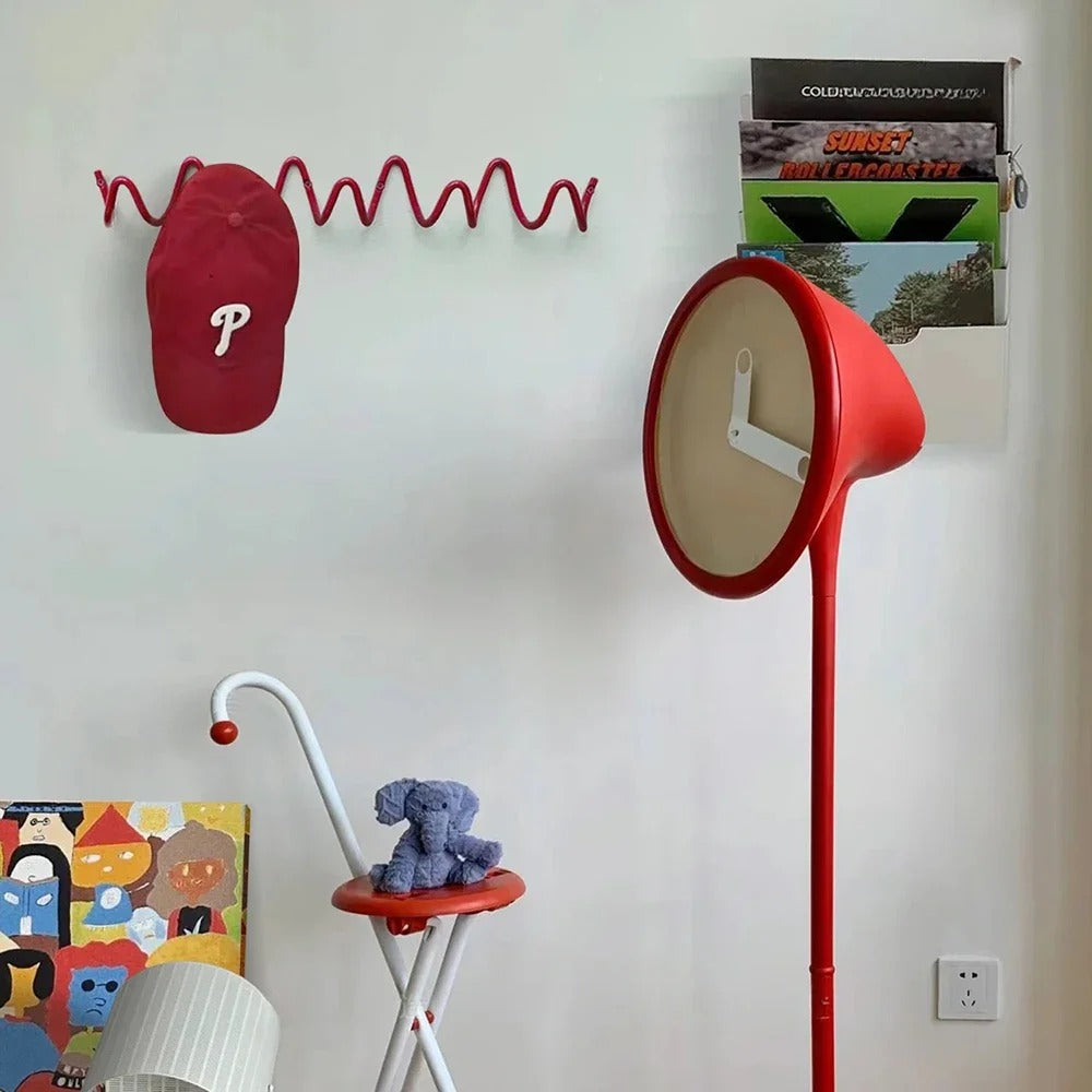 Wall-Mounted Coat Rack | Black Cast Iron Wavy Hook Rack