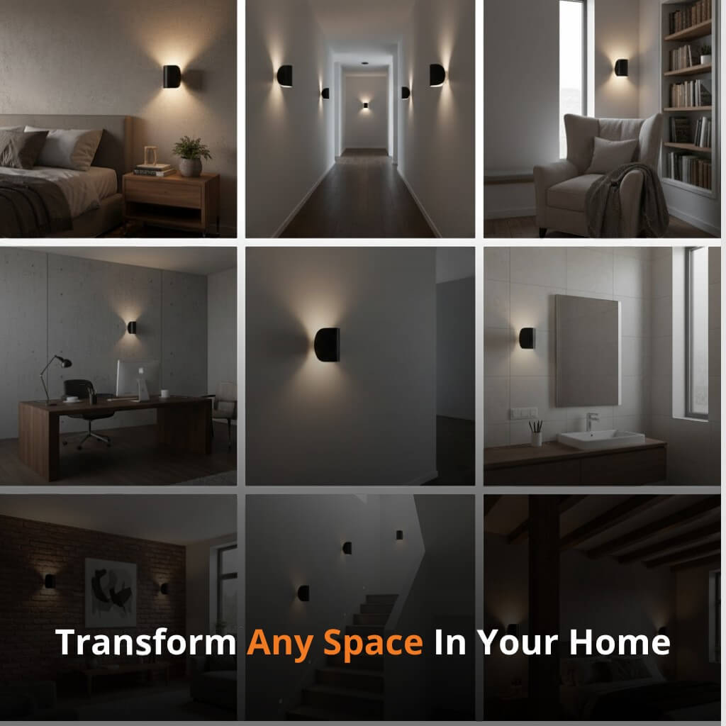 Wall Sconce Light – Adjustable Indoor LED Fixture with Versatile Design