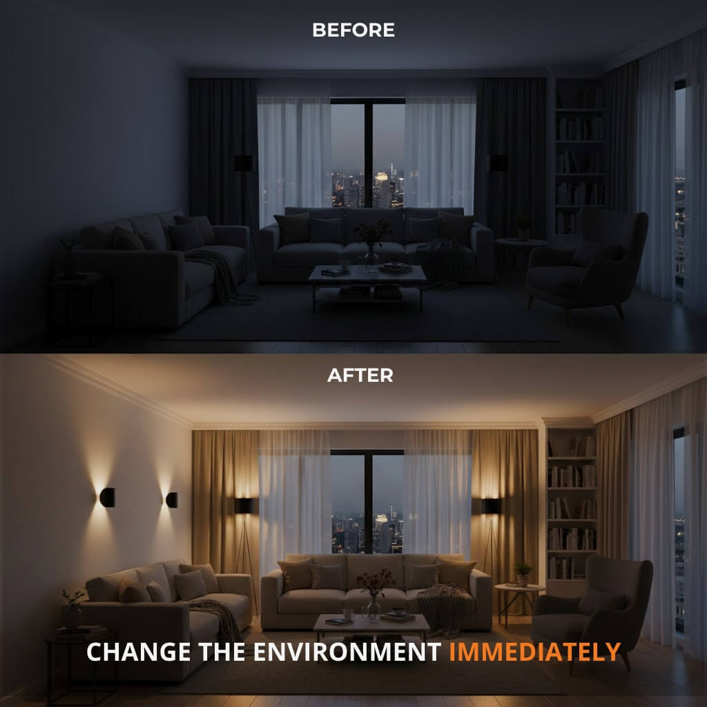 Wall Sconce Light – Adjustable Indoor LED Fixture with Versatile Design
