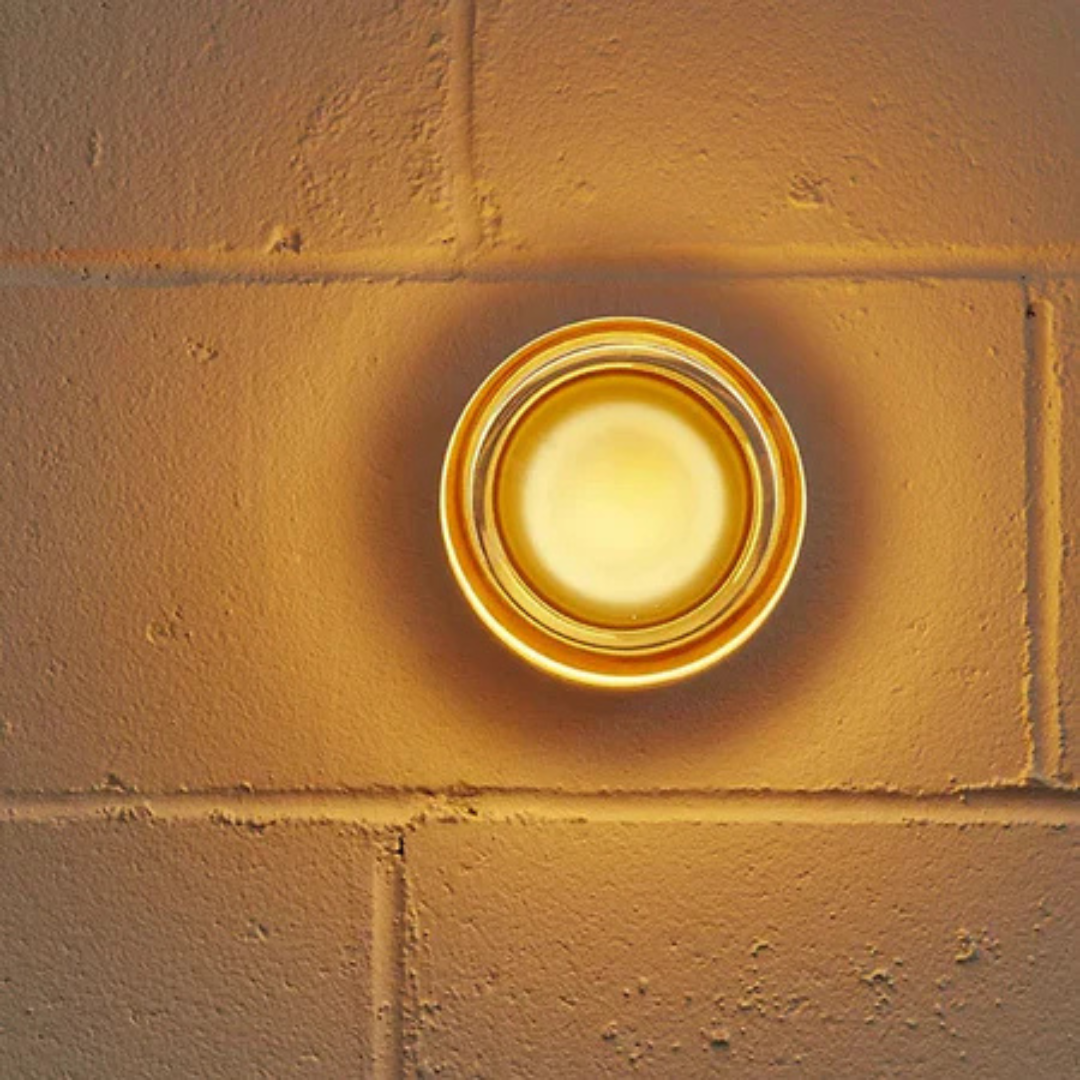 Wall Sconce | Scandinavian Glass & Iron Circular Light