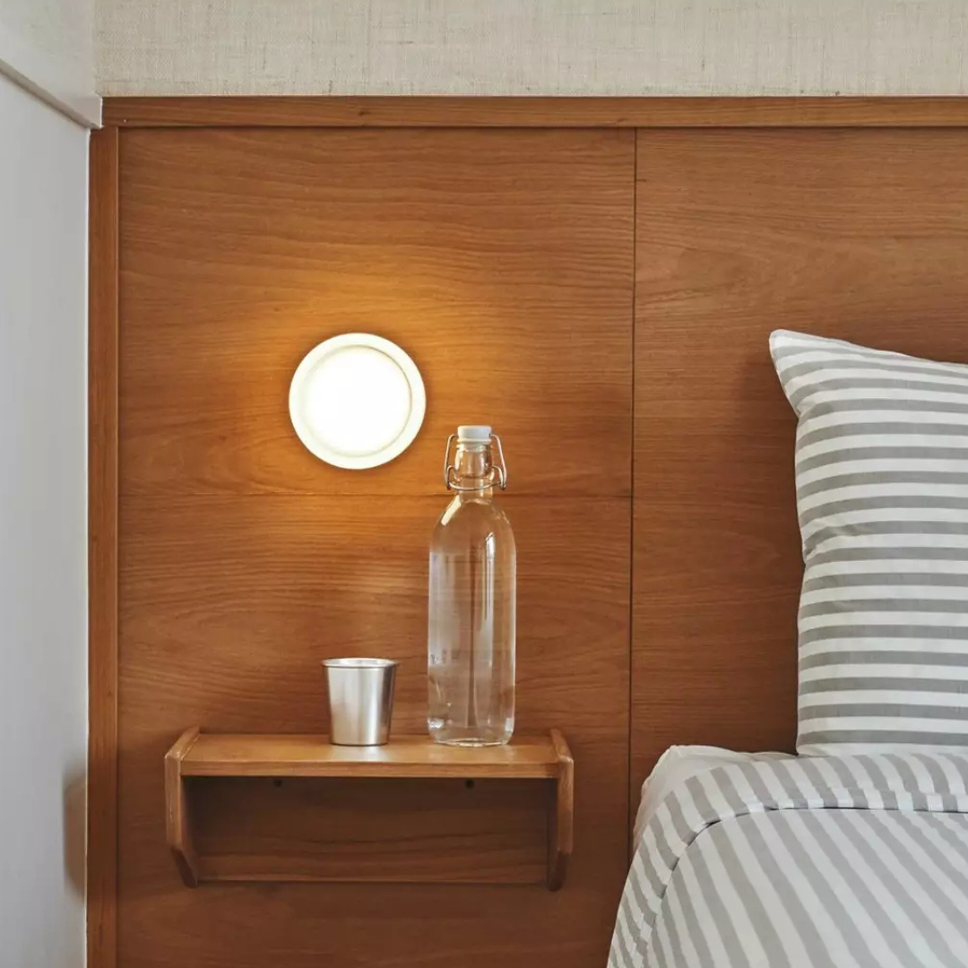Wall Sconce | Scandinavian Glass & Iron Circular Light