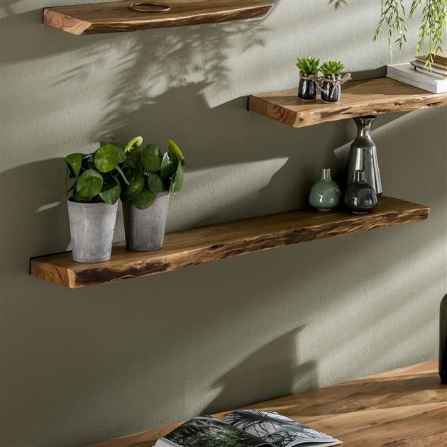 Wall Shelf | Acacia Wood Live-Edge Floating Shelf