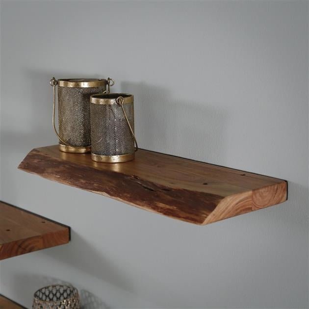 Wall Shelf | Acacia Wood Live-Edge Floating Shelf
