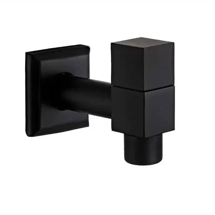 Wall-mounted faucet – Matte black brass for the kitchen, bathroom, or garden 0