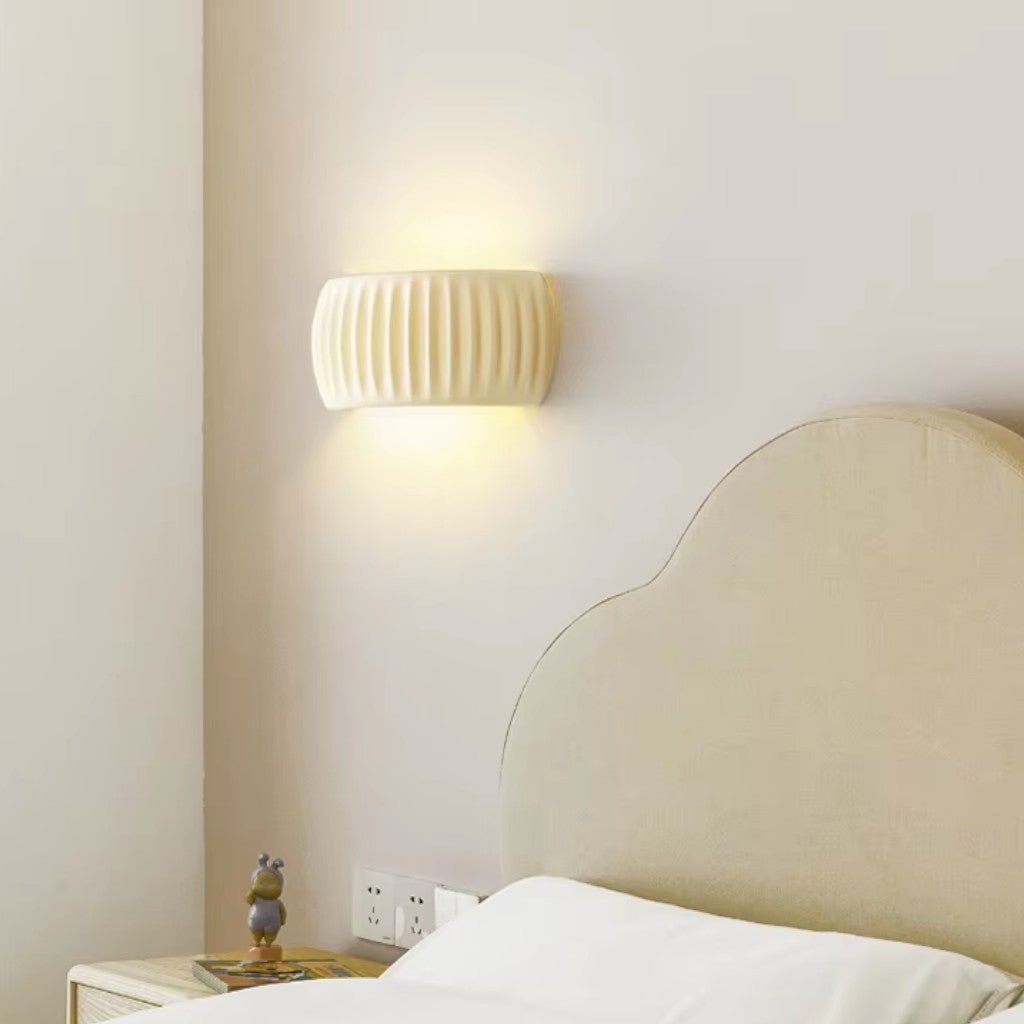 Wall Light Sconce – Sculptural Resin Shade with G9 Base and Iron Frame