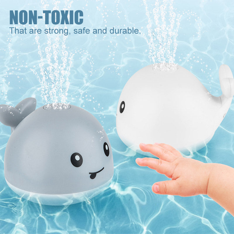Water Spray Bath Toy ABS | Flashing Lights, Automatic Spray & Rotating Float Function | Converts to Spinning Base Toy