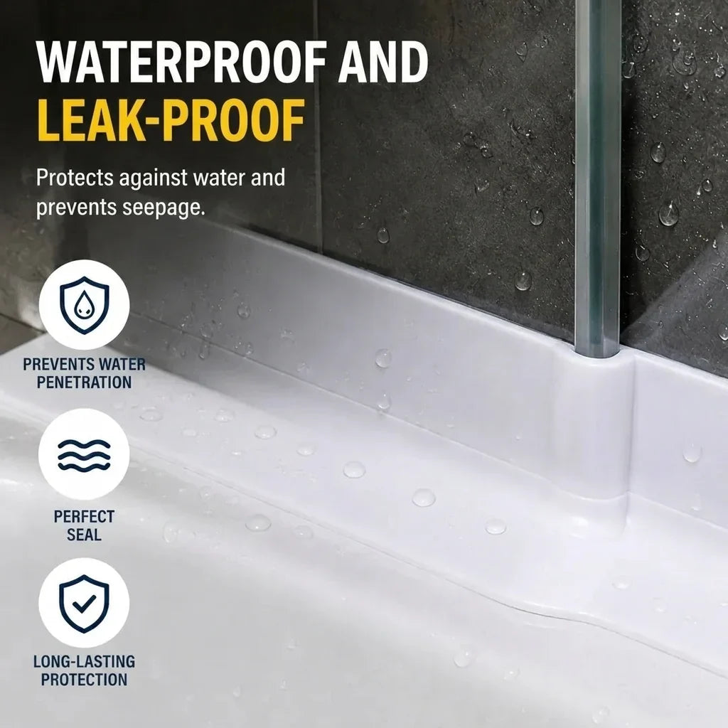 Waterproof Sealing Tape Strips | Self-Adhesive Seal for Gaps, Joints & Pipes | Blocks Leaks & Prevents Mould Instantly