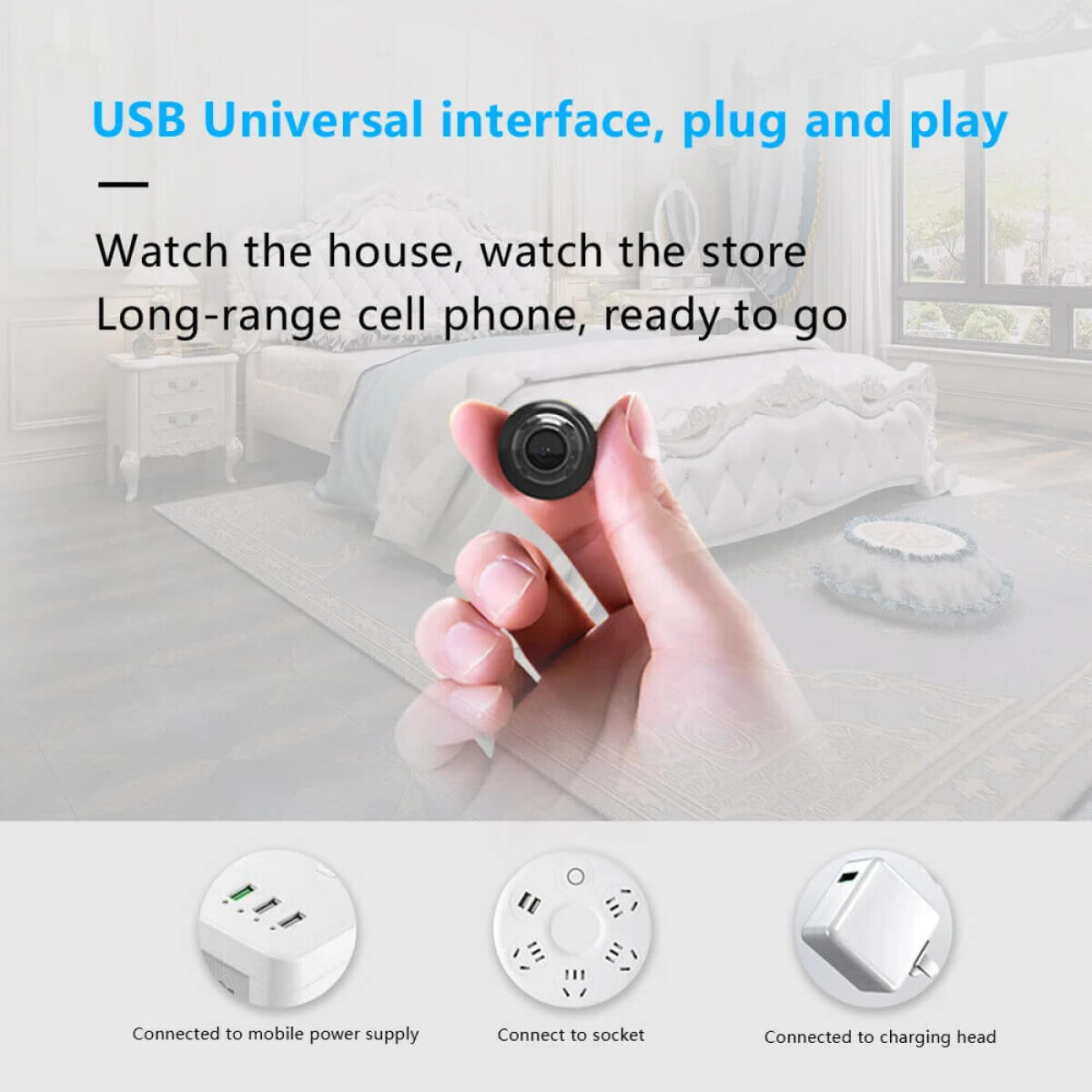 Mini WiFi Camera 1080P HD | Night Vision & 160° Wide Angle Lens | Waterproof, Human Detection, 20-Day Continuous Recording 15