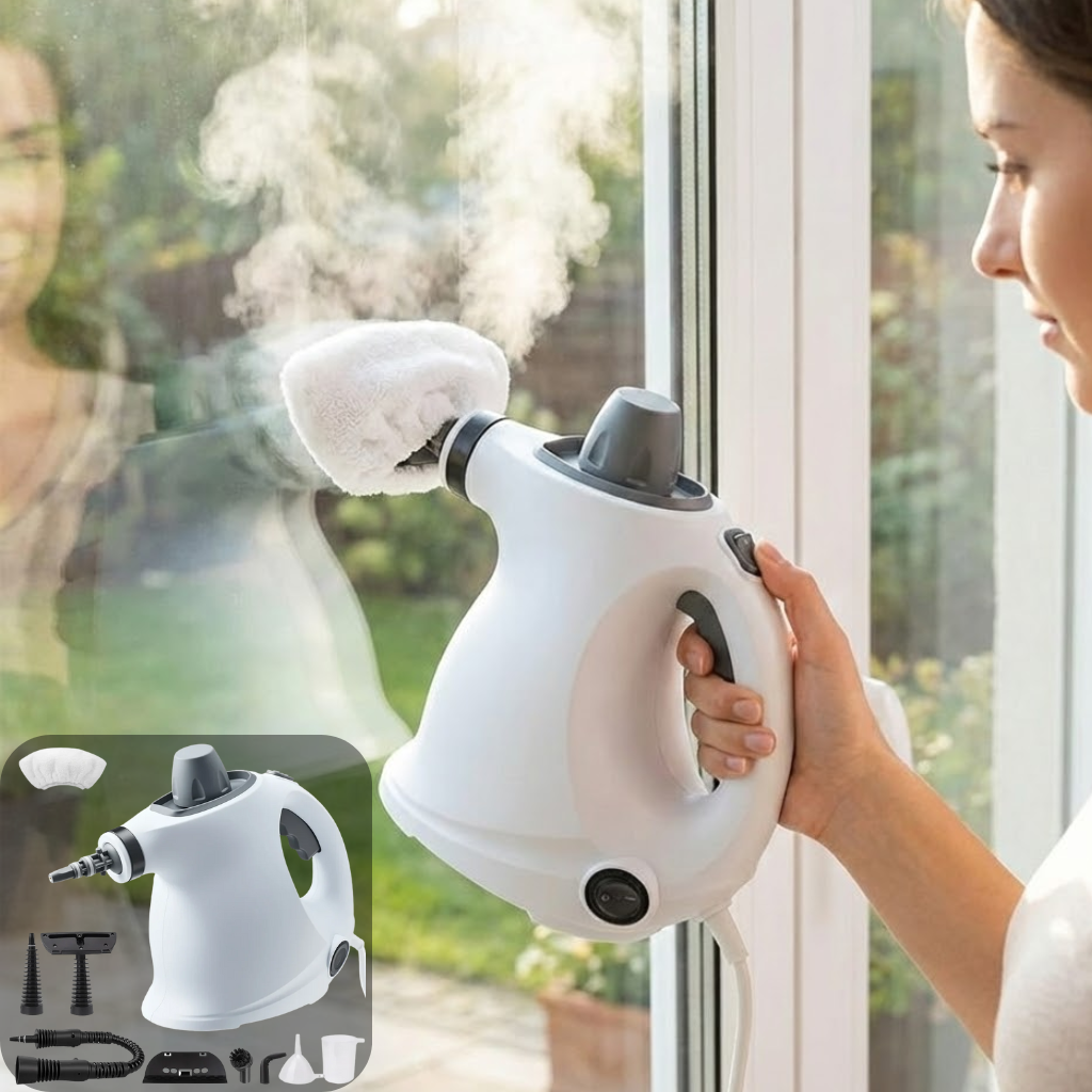 Window Steam Cleaner | Squeegee Head, Attachment Kit