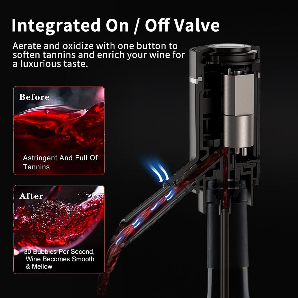 Wine Aerator and Dispenser | Bottle-Top Fit, Clear Spout