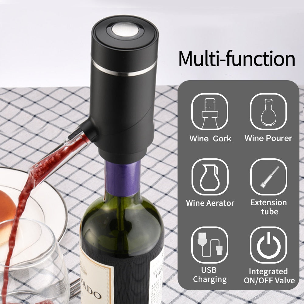 Wine Aerator and Dispenser | Bottle-Top Fit, Clear Spout