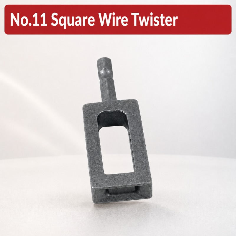 Wire Tying Drill Attachment Carbon Steel | Universal 14mm Hex Shank Fit | Fast Tight Wire Knots Every Time, No Adapters