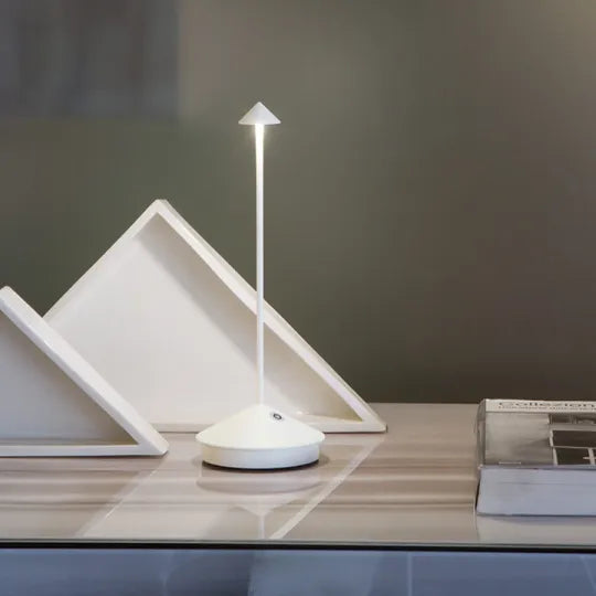 Wireless LED Table Lamp | Nordic Cordless Cone Design