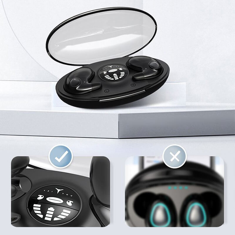Wireless Sleep Headphones | Bluetooth 5.3, IPX5 Water Resistant | Flat Ergonomic Design, Charging Case for Extra Battery