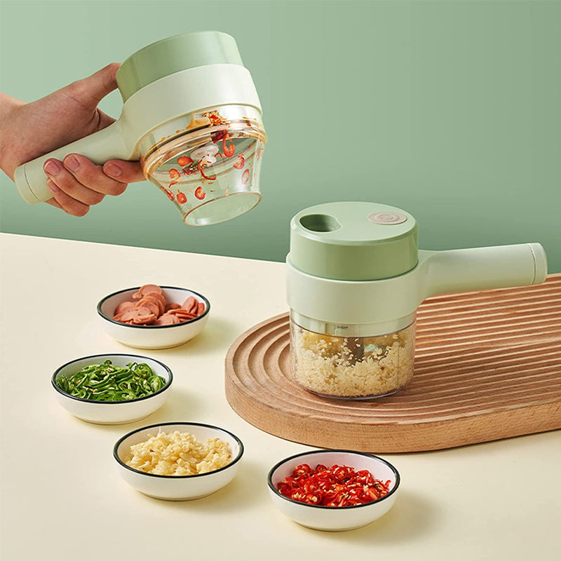 Wireless Vegetable Chopper | One-Button Electric Food Processor | USB Rechargeable 800mAh Battery, IPX5 Waterproof