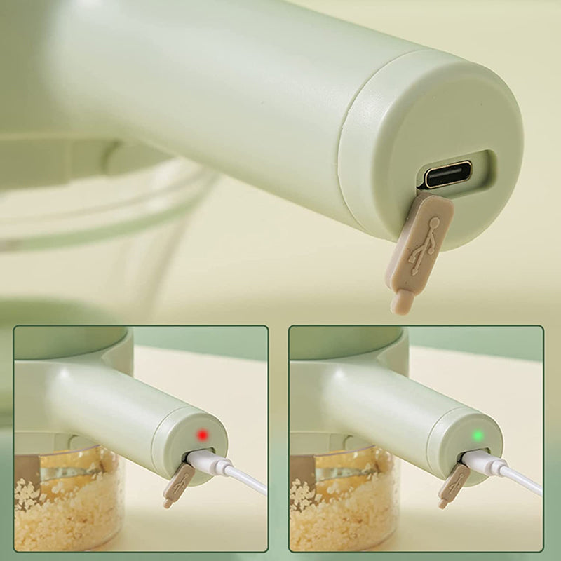 Wireless Vegetable Chopper | One-Button Electric Food Processor | USB Rechargeable 800mAh Battery, IPX5 Waterproof