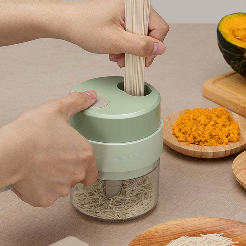 Wireless Vegetable Chopper | One-Button Electric Food Processor | USB Rechargeable 800mAh Battery, IPX5 Waterproof
