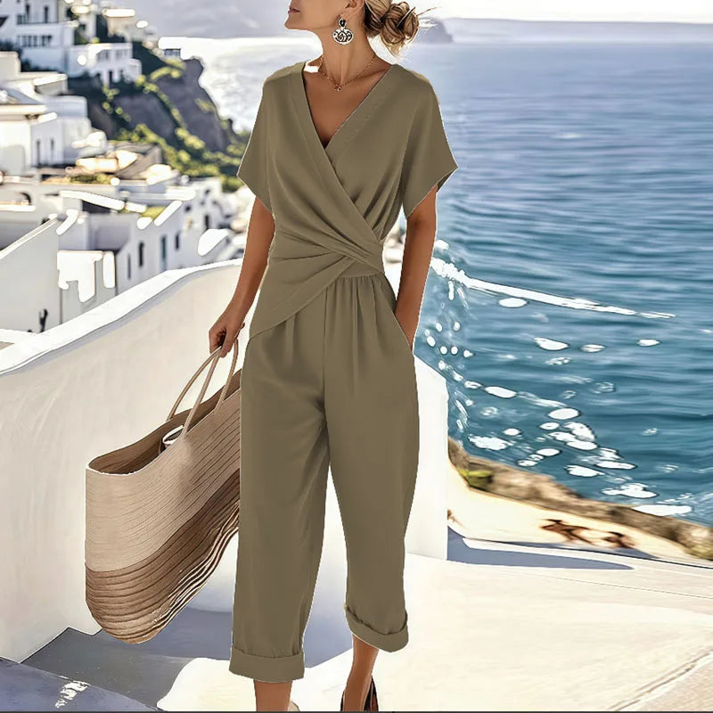 Women's Two Piece Set – Lightweight Fabric, Tailored Fit Trousers