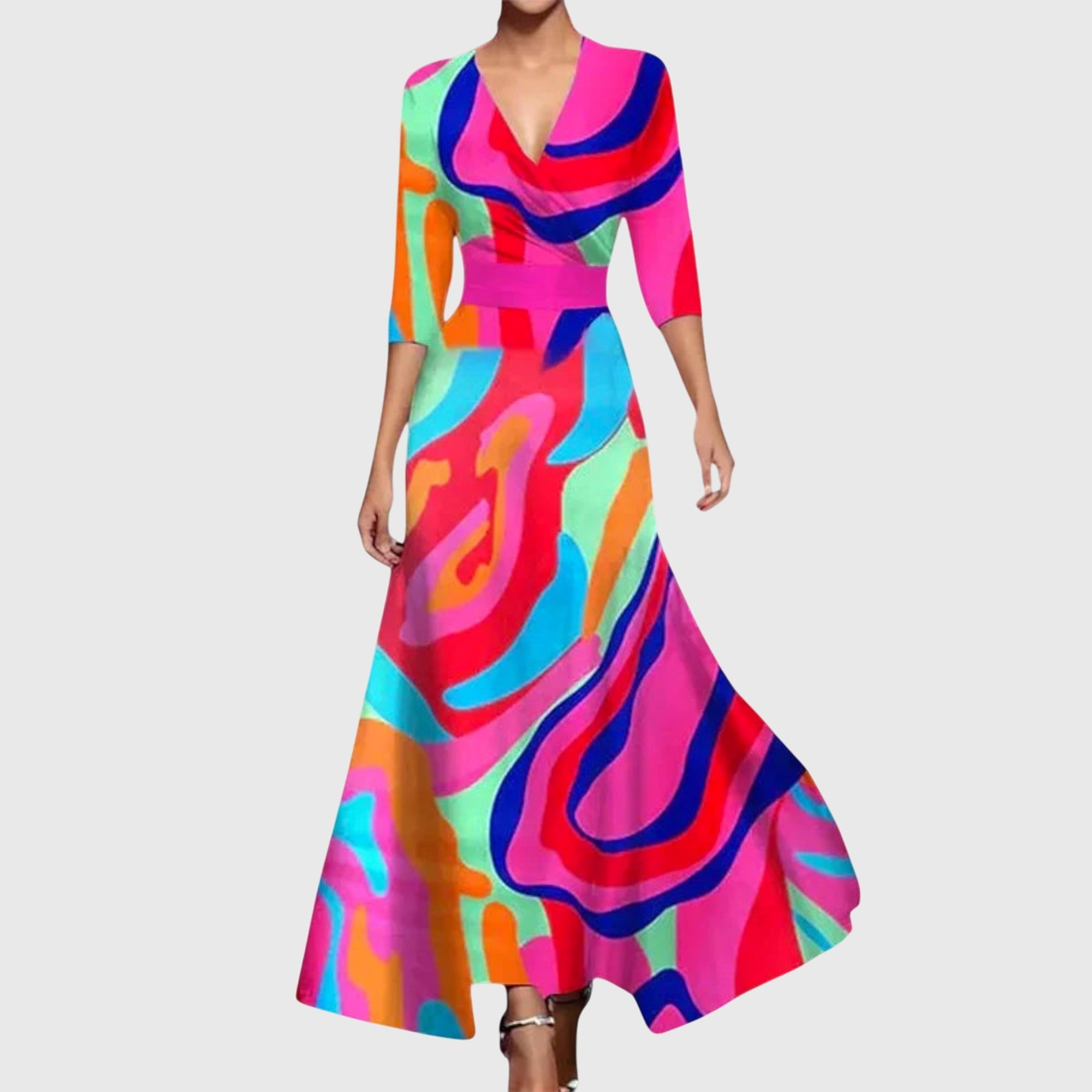 Women's Dress – 100% Polyester, Tailored Fit, Sizes S–2XL