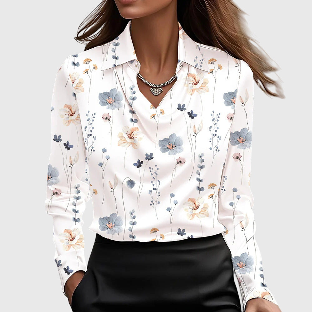 Women's Elegant Blouse – Luxe Shine, Sizes XS–3XL