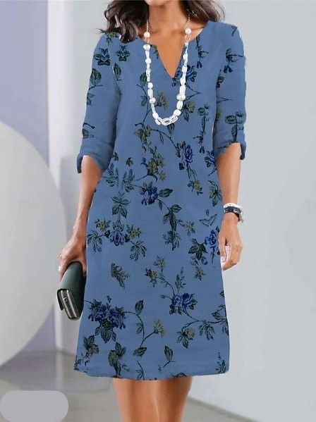 Women's Floral Layered Midi Dress – Flowing Skirt, Party Style