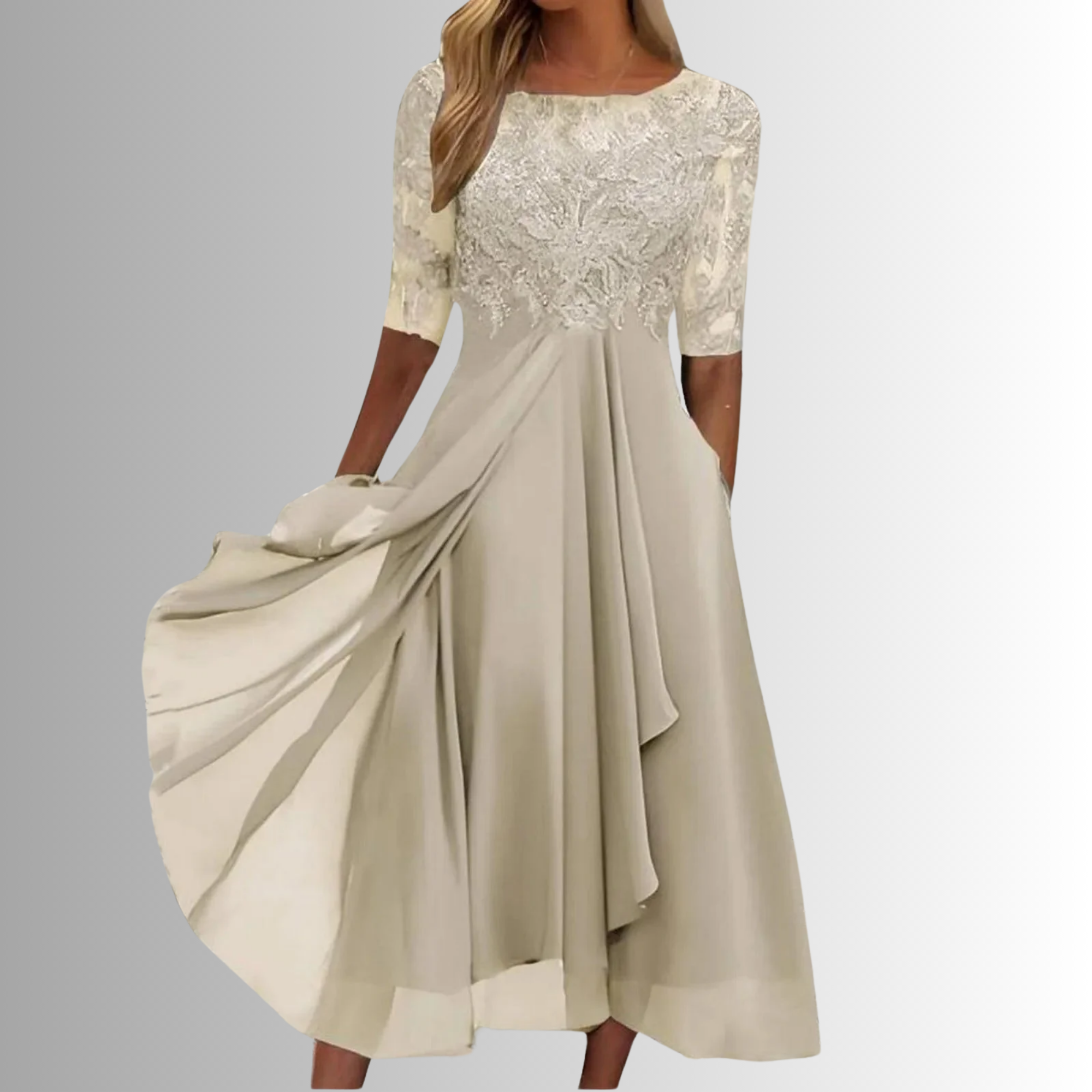 Women's Lace Dress – Elegant Design, Sizes S–2XL, Formal Occasion