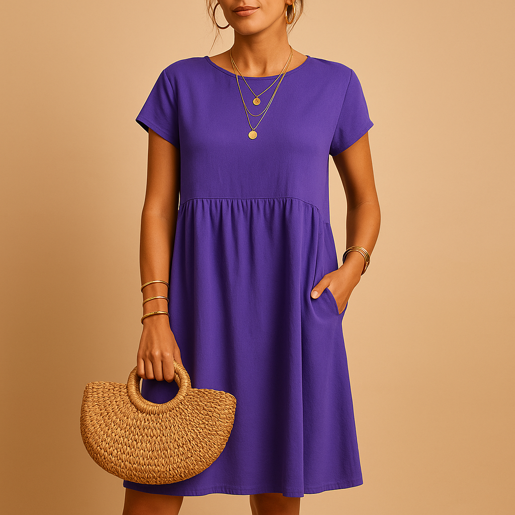 Women’s Midi Summer Dress – Breathable Fabric Comfortable Fit