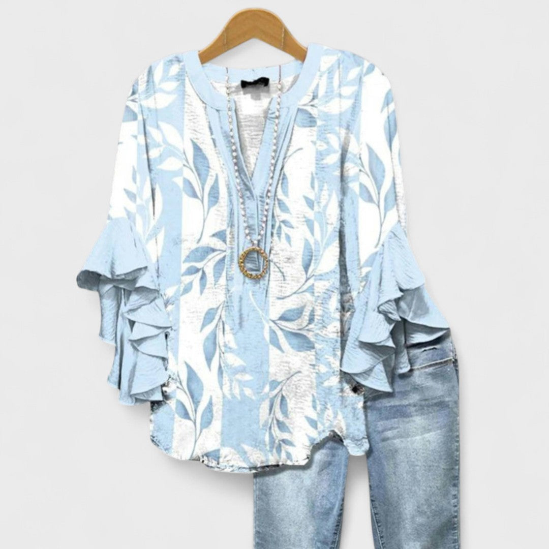 Women's Plus Size Blouse – Lightweight Fabric, Airy Comfort