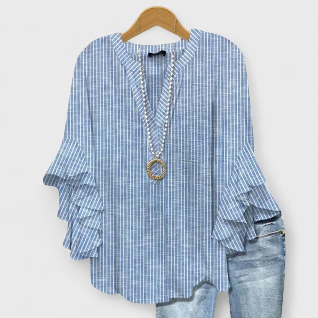 Women's Plus Size Blouse – Lightweight Fabric, Airy Comfort