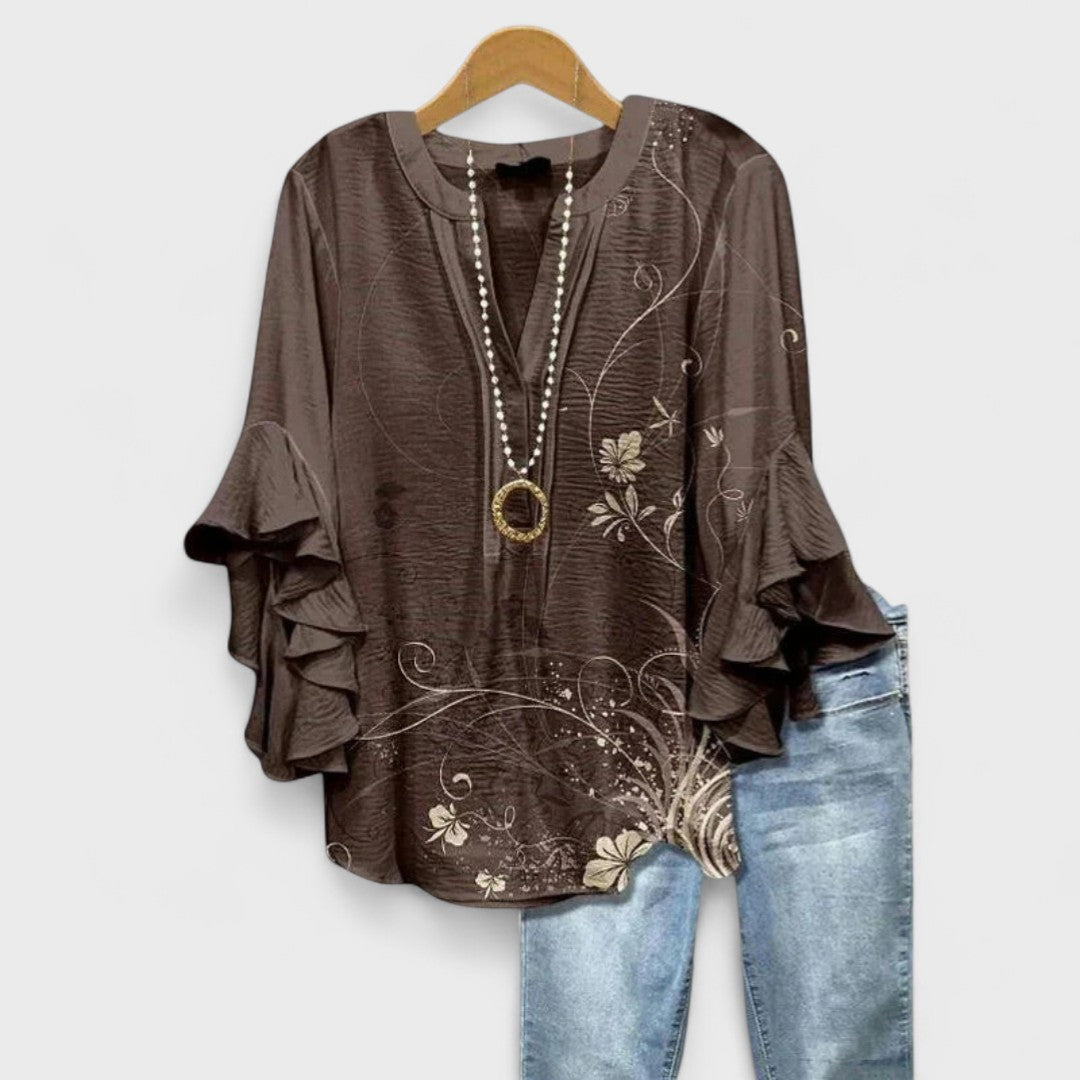 Women's Plus Size Blouse – Lightweight Fabric, Airy Comfort