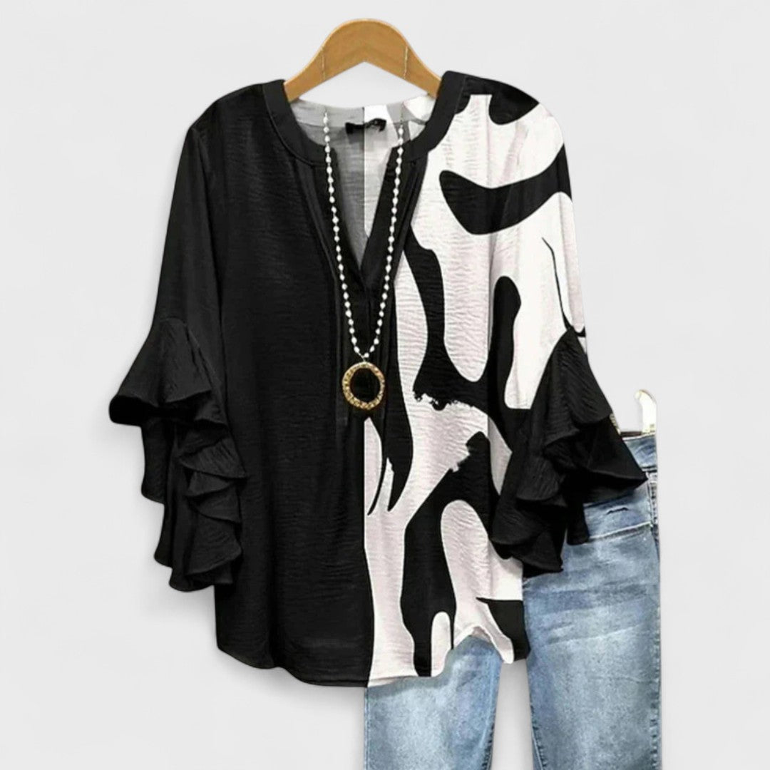 Women's Plus Size Blouse – Lightweight Fabric, Airy Comfort