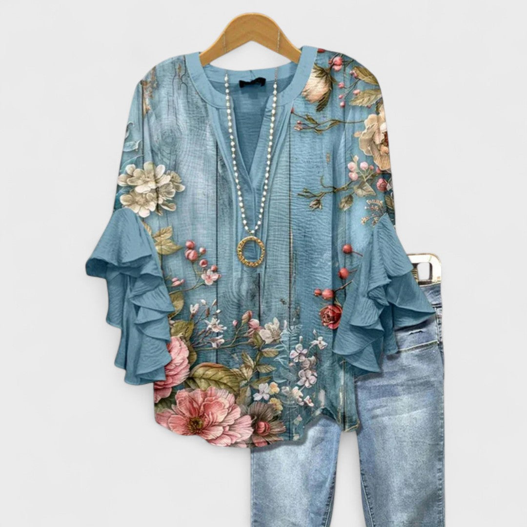 Women's Plus Size Blouse – Lightweight Fabric, Airy Comfort
