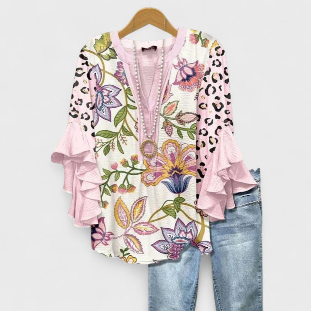 Women's Plus Size Blouse – Lightweight Fabric, Airy Comfort