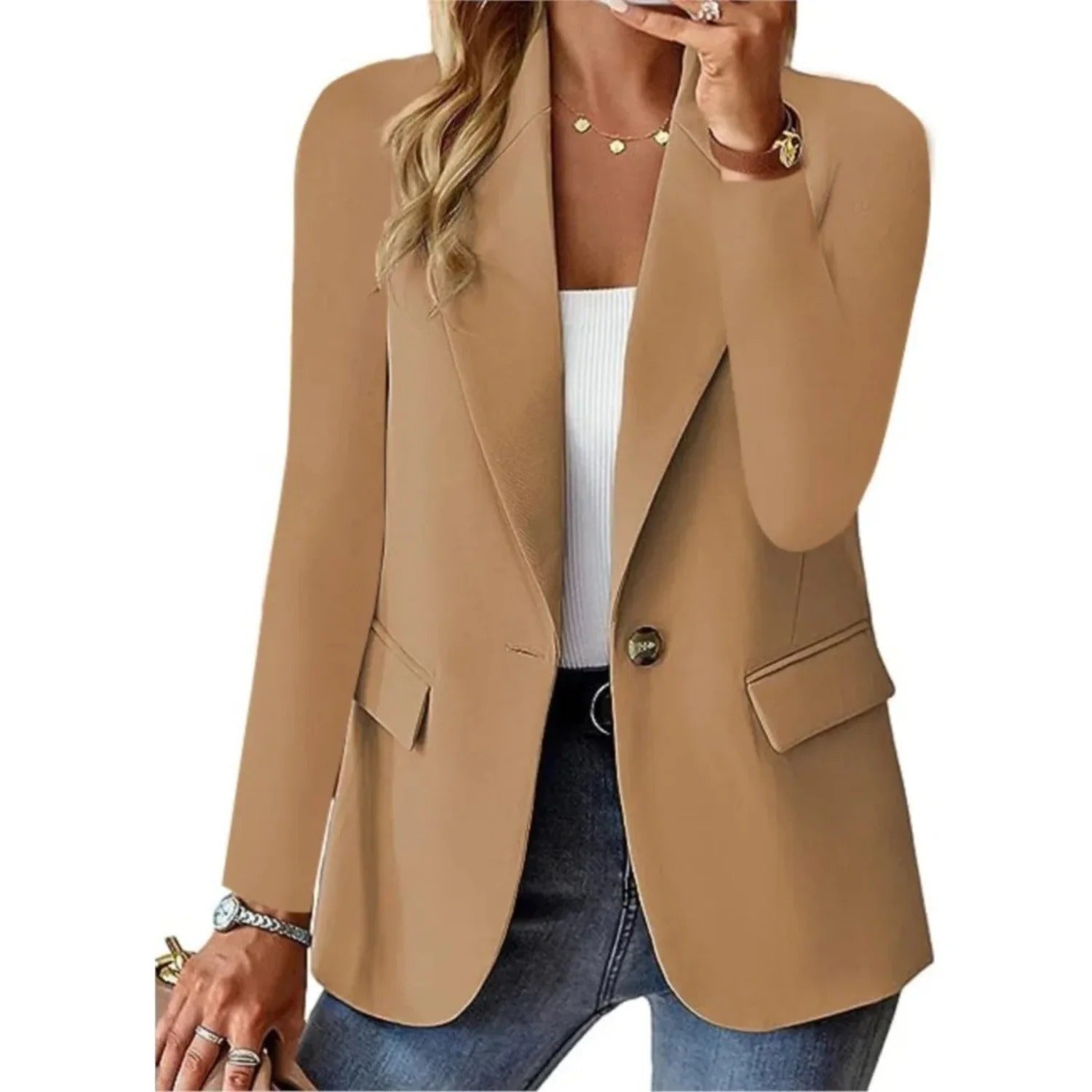 Women's Relaxed Fit Blazer – Softly Structured Jacket