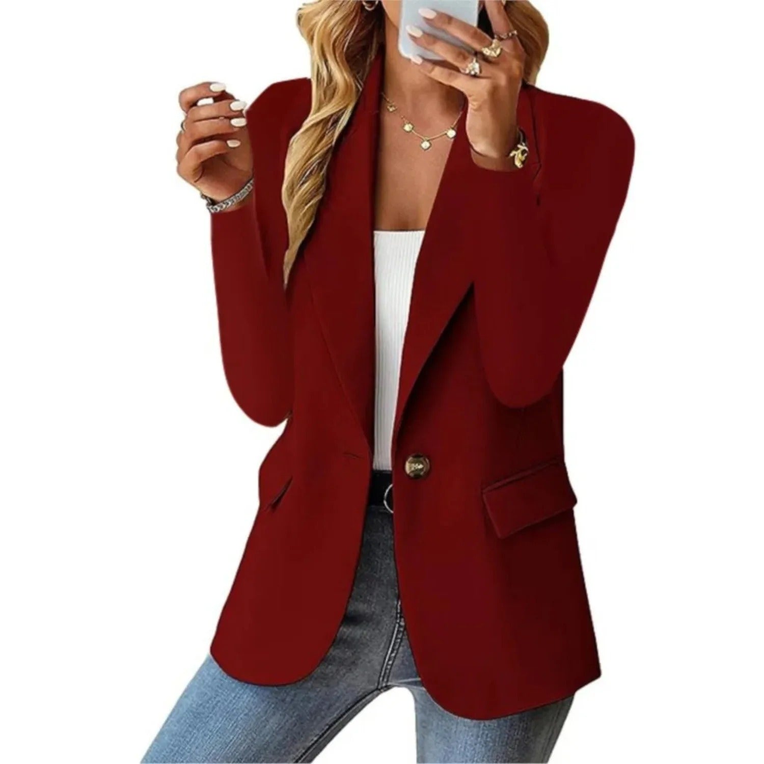 Women's Relaxed Fit Blazer – Softly Structured Jacket