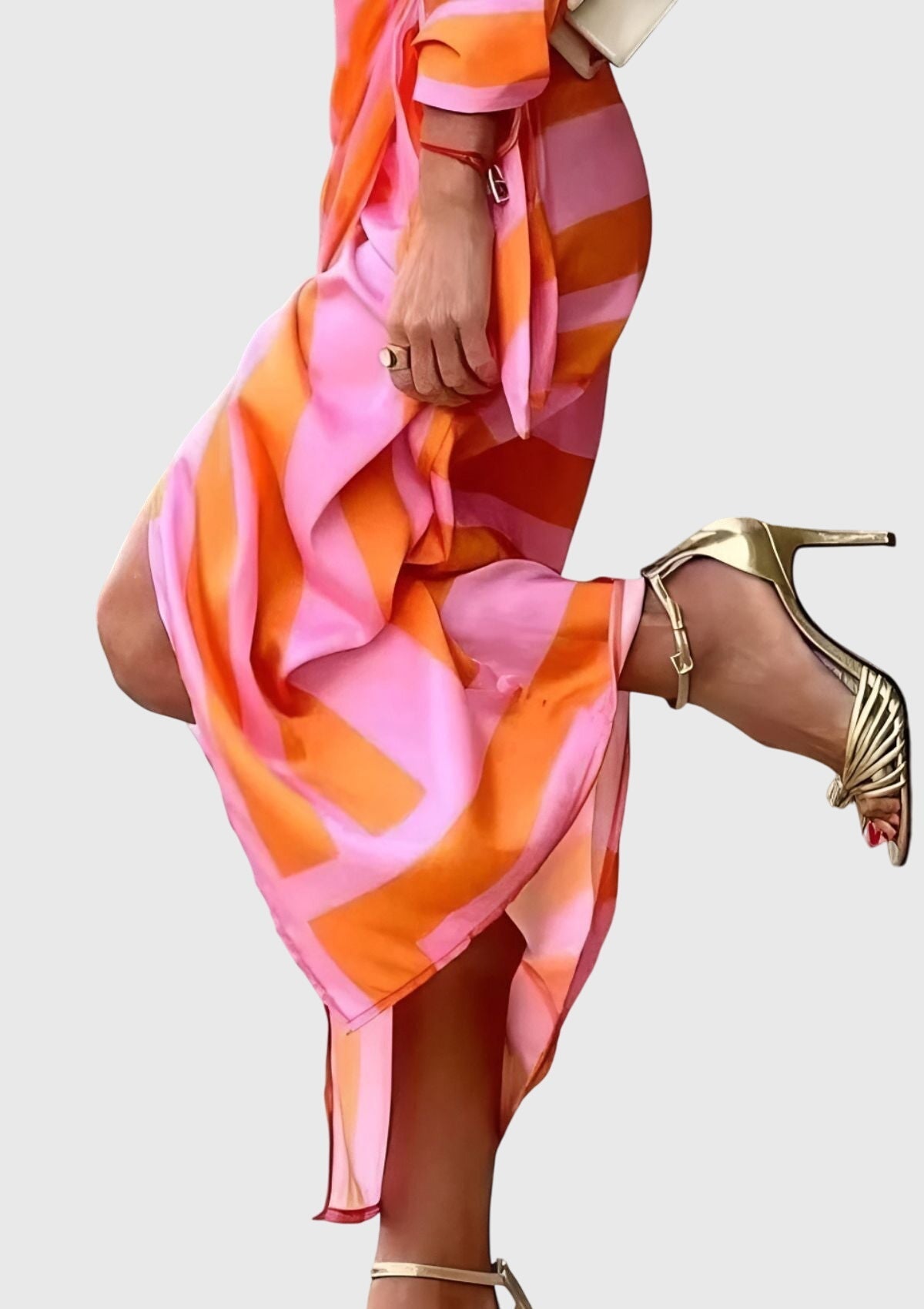 Women's Wrap Dress – 100% Polyester, Adjustable Fit