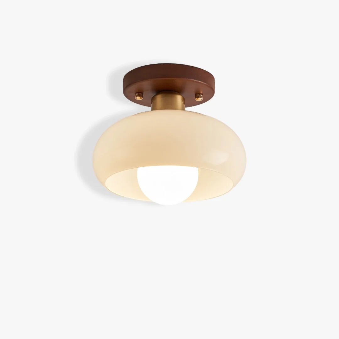 Wood Ceiling Lamp | Three-Colour Changing Light 3000-6000K | Modern Fixture for Living Room, Bedroom, Dining Room