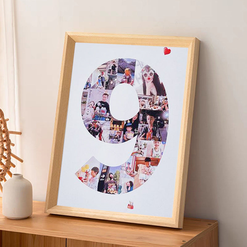 Wooden Baby Milestone Photo Frame | Multi-Photo Display Tracks Weekly Growth | Unique Keepsake Anniversary Gift