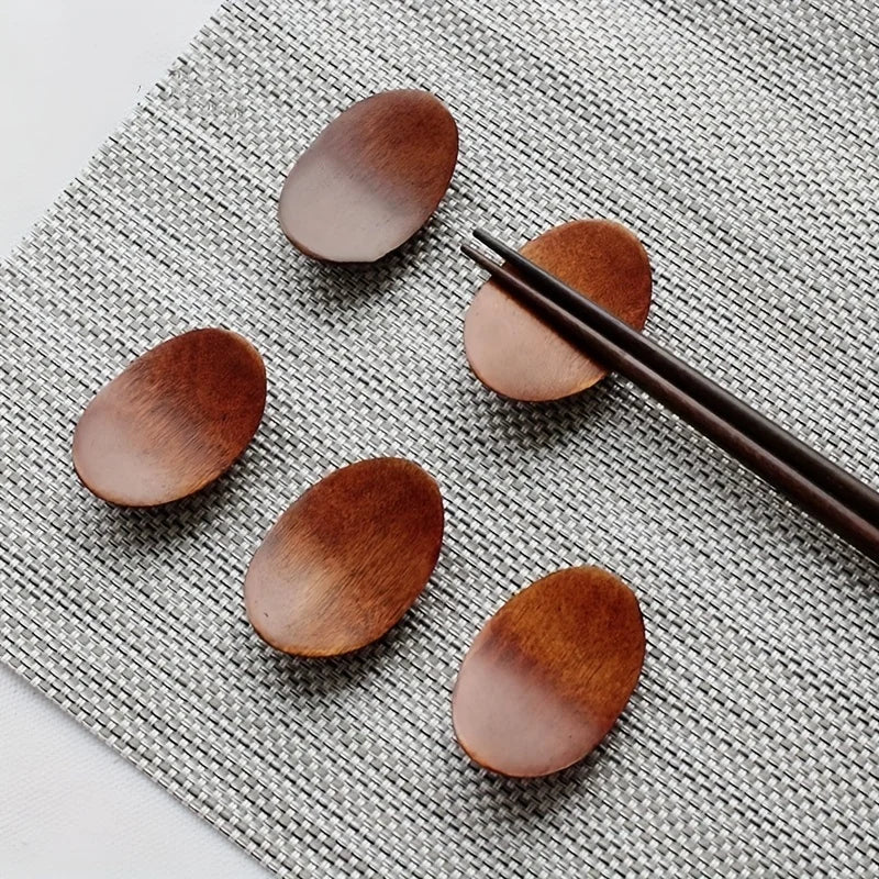 Wooden Chopstick Holder | Pebble Shaped Wooden Rests