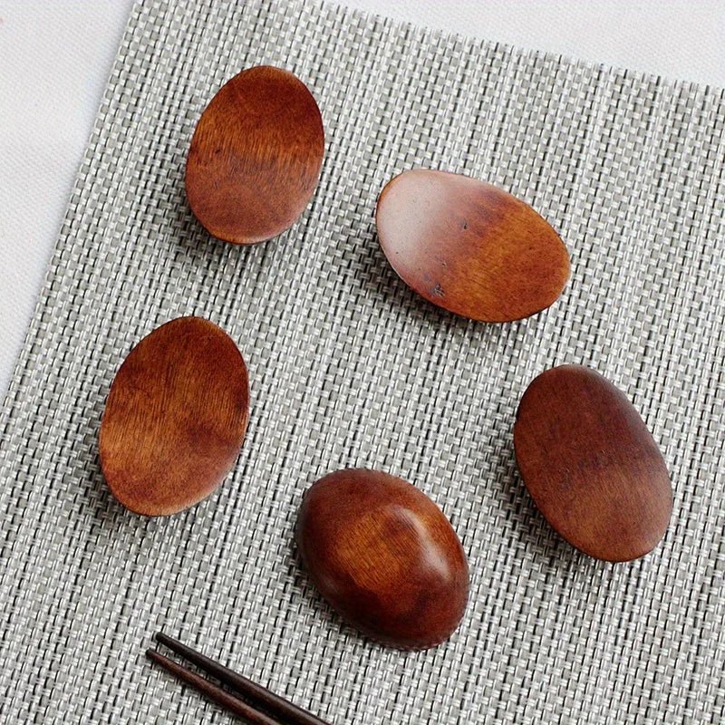 Wooden Chopstick Holder | Pebble Shaped Wooden Rests