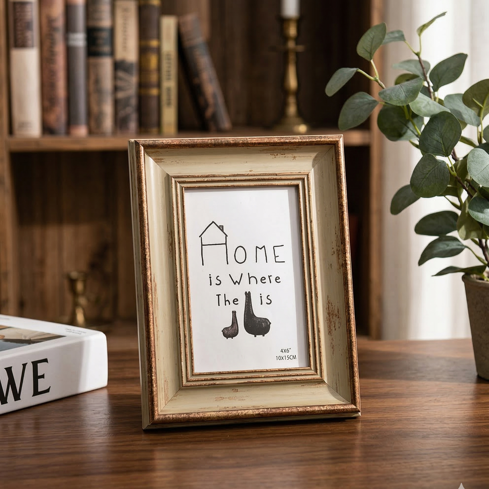 Wooden Photo Frame for Table and Wall - Durable Design in Multiple Sizes