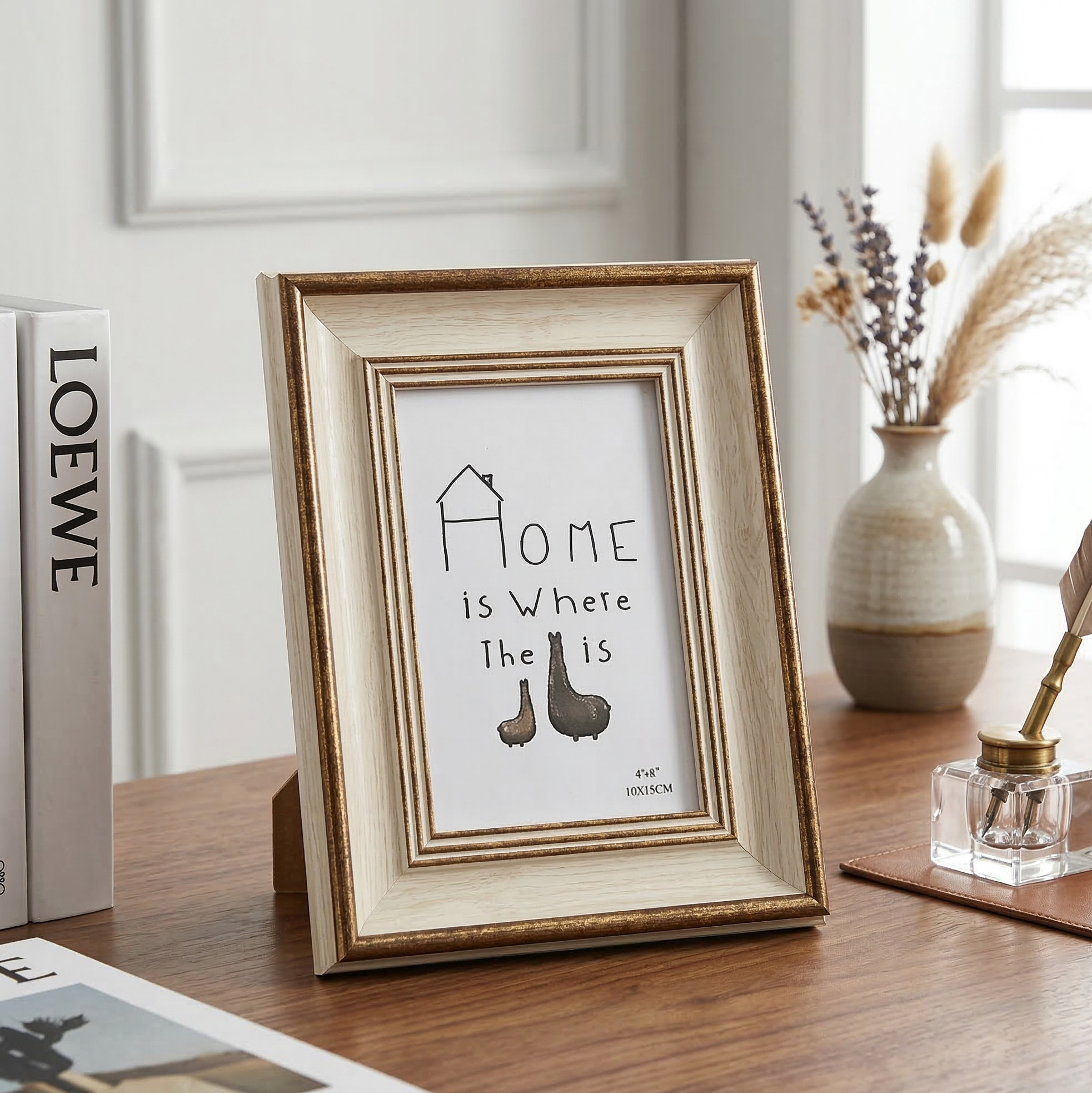 Wooden Photo Frame for Table and Wall - Durable Design in Multiple Sizes