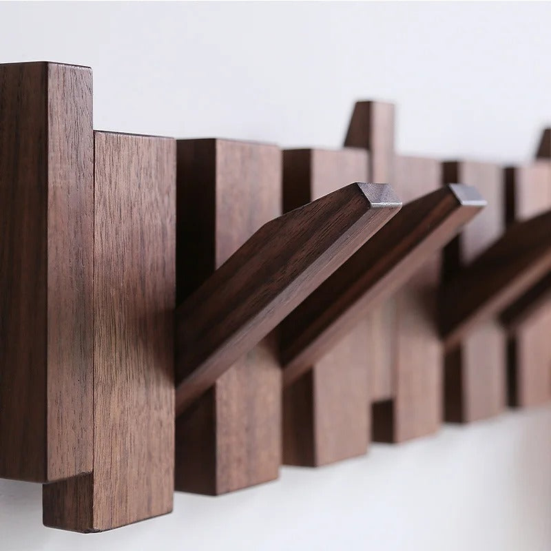 Wooden Coat Rack – Brown Piano Design for the Entryway, Living Room, or Bedroom 0