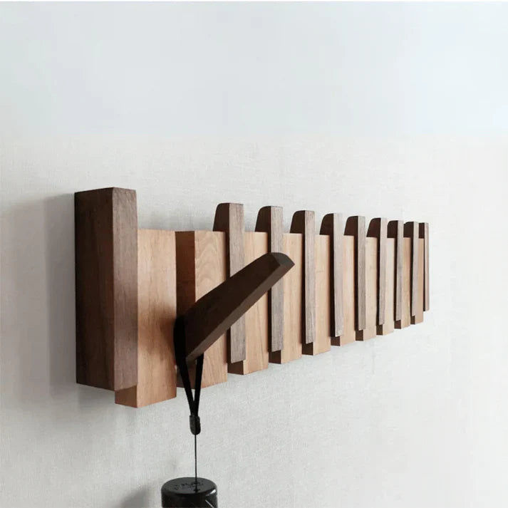 Wooden Coat Rack – Brown Piano Design for the Entryway, Living Room, or Bedroom 1
