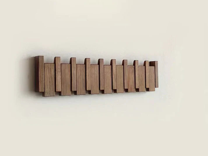 Wooden Coat Rack – Brown Piano Design for the Entryway, Living Room, or Bedroom 4