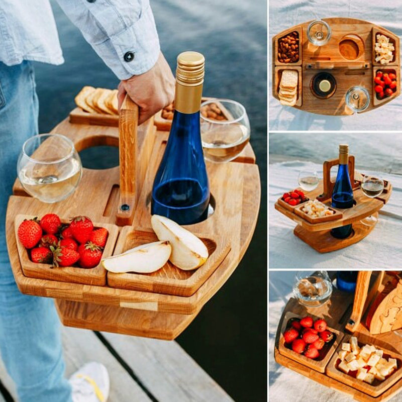 Wooden Picnic Table – Sustainable and Compact Design for Outdoor Use, the Garden, or the Balcony 4