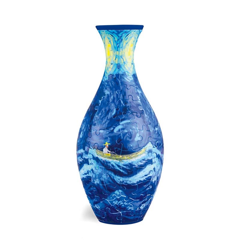 3D Puzzle Vase Plastic | Build-Your-Own Design with Castle, Waves and Boat Pattern | Hands-On Puzzle Home Decor Gift 1