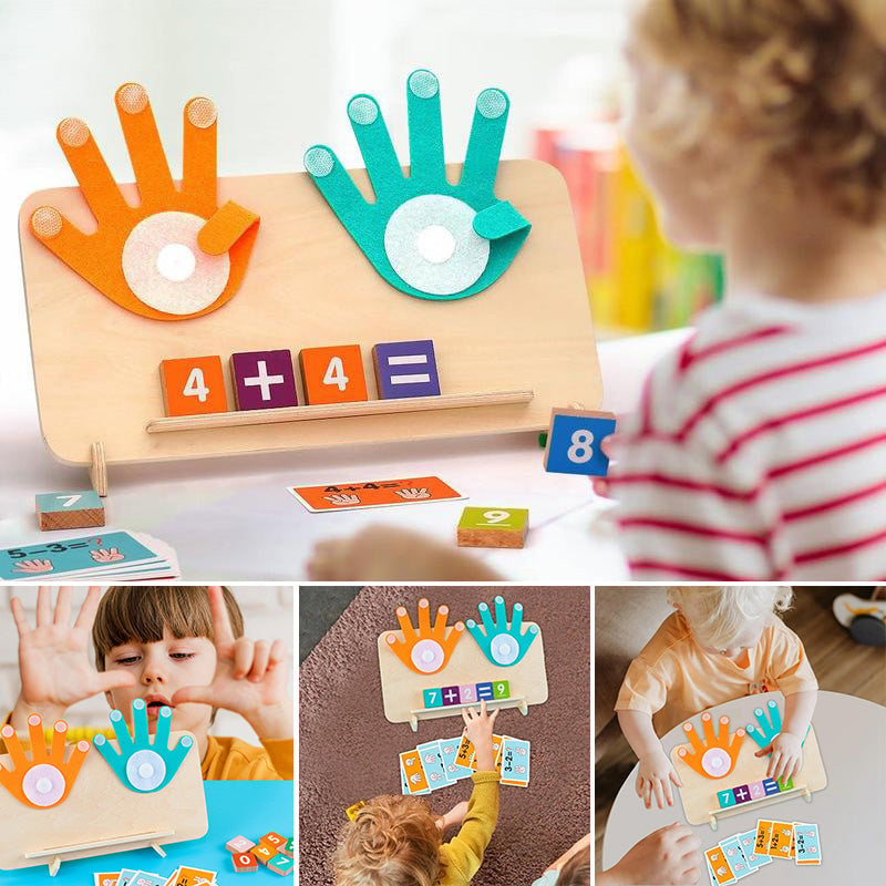 Finger Counting Math Board Wood | Montessori Numbers Counting Toy for Kids | Teaches Addition, Subtraction and Number Recognition 13